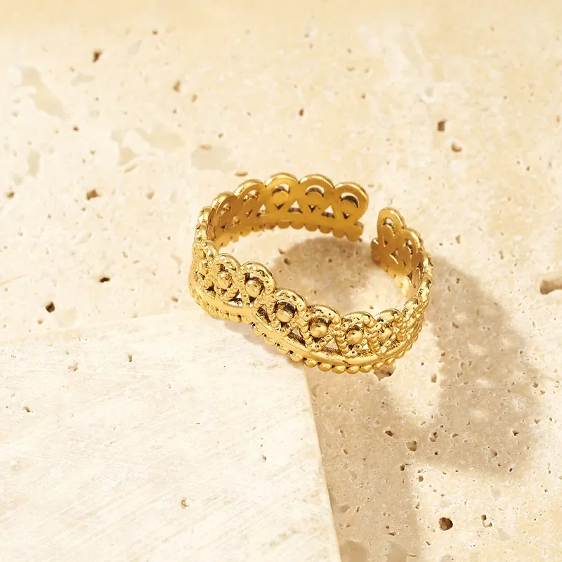 Φωτογραφία προϊόντος: Peach Jewelry Peach Jewerly Δαχτυλίδι Ανοξείδωτο Ατσάλι Επιχρυσωμένο Ρυθμιζόμενο