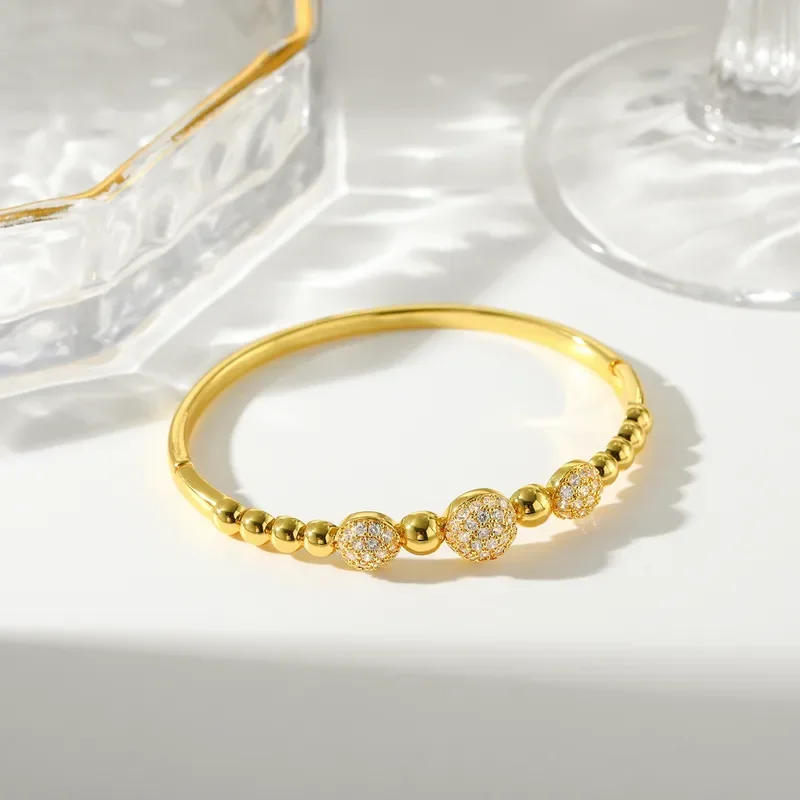 Φωτογραφία προϊόντος: Peach Jewelry Βραχιόλι Από Χαλκό Με Ζιργκόν Και Επιχρύσωση 16Κ