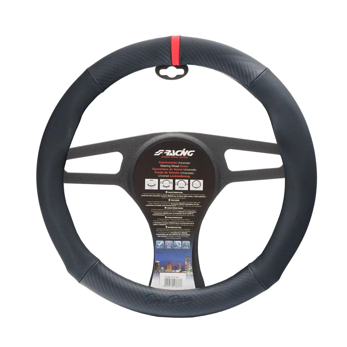 Φωτογραφία προϊόντος: Simoni Racing ΚΑΛΥΜΜΑ ΤΙΜΟΝΙΟΥ RACE CARBON LOOK ΜΑΥΡΟ/CARBON/ΔΑΚΤΥΛΙΔΙ ΚΟΚΚΙΝΟ ΟΙΚΟΛΟΓΙΚΟ ΔΕΡΜΑ 37-39cm SIMONI RACING - 1 TEM. SRCVT/72