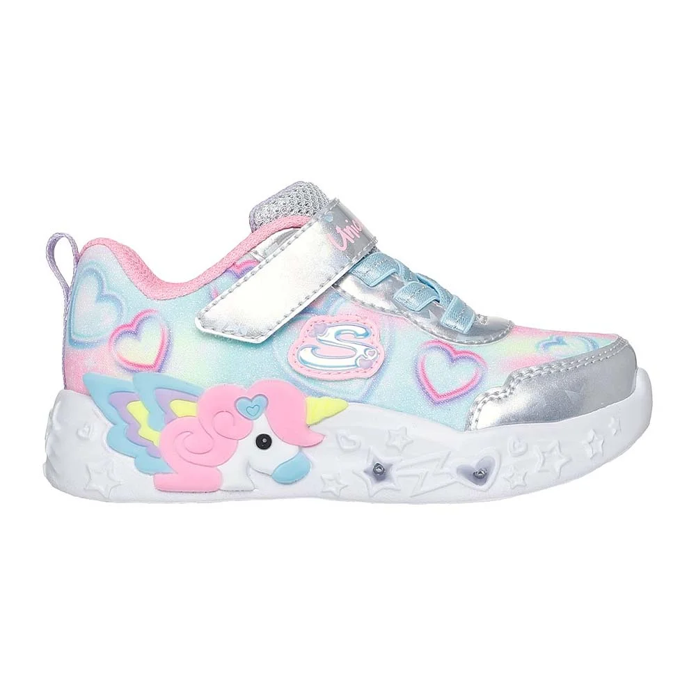 Φωτογραφία προϊόντος: SKECHERS S-LIGHTS: UNICORN CHARMER - LIL HEART SPARKLES SILVER (303064N-SMLT)