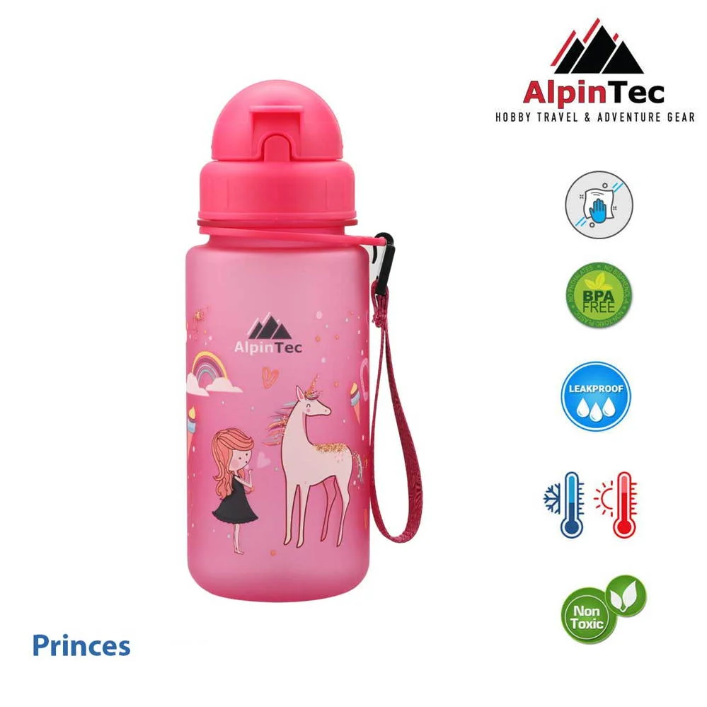 Φωτογραφία προϊόντος: Παγούρι Alpintec kids 400ml με καλαμάκι princess pink C-400PK-PR