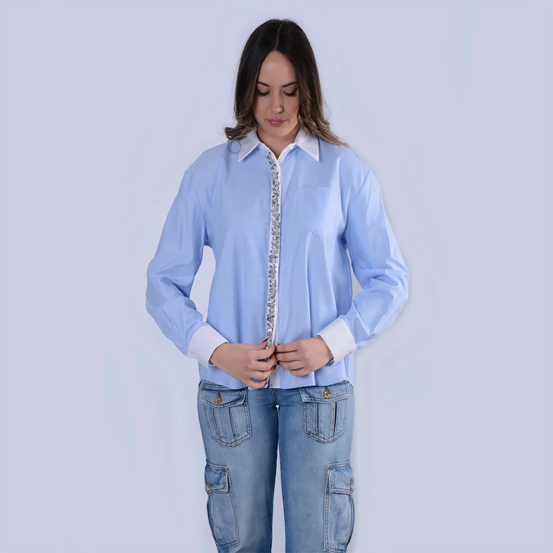Φωτογραφία προϊόντος: Imperial Sequin Shirt CM09JDE Light Blue