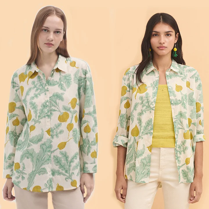 Φωτογραφία προϊόντος: Nice Things Beets Print Basic Shirt 93 WWU32 620 Floral