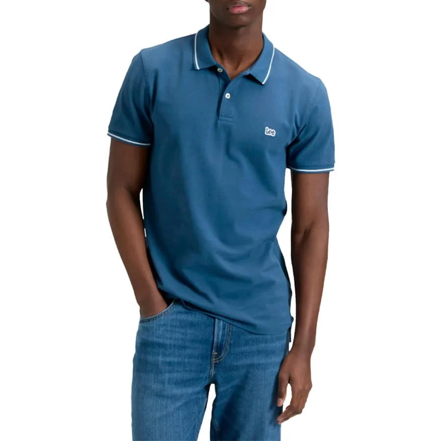Φωτογραφία προϊόντος: ΑΝΔΡΙΚO Τ-SHIRT LEE PIQUE POLO 112376432 ACADEMY BLUE