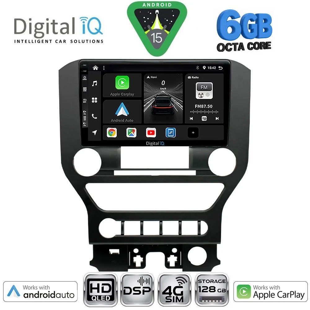 Φωτογραφία προϊόντος: DIGITAL IQ BXF 17166_CPAA 4BUT (9inc) MULTIMEDIA TABLET for FORD MUSTANG mod. 2015-2020