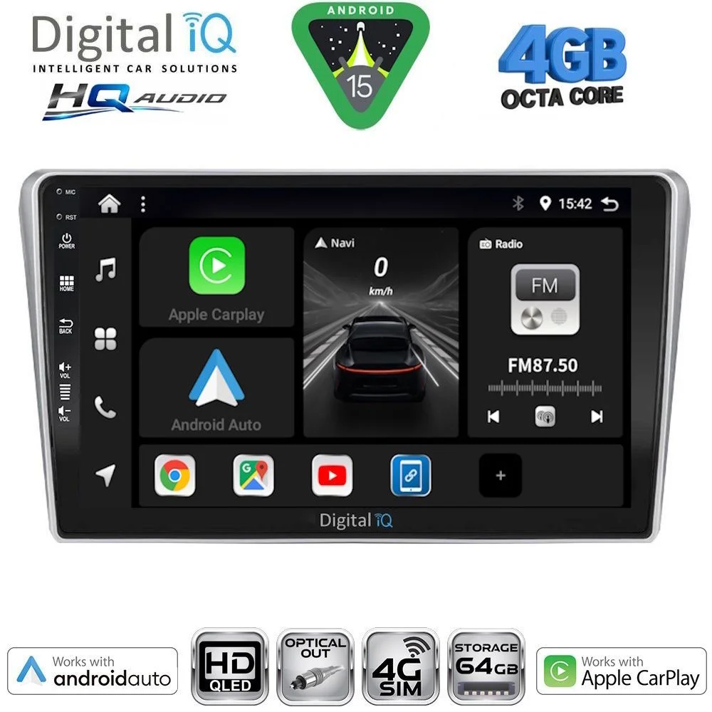Φωτογραφία προϊόντος: DIGITAL IQ BXK 19704SL_CPAA (9inc) MULTIMEDIA TABLET for TOYOTA AVENSIS (T25) mod. 2003-2009 (SILVER)