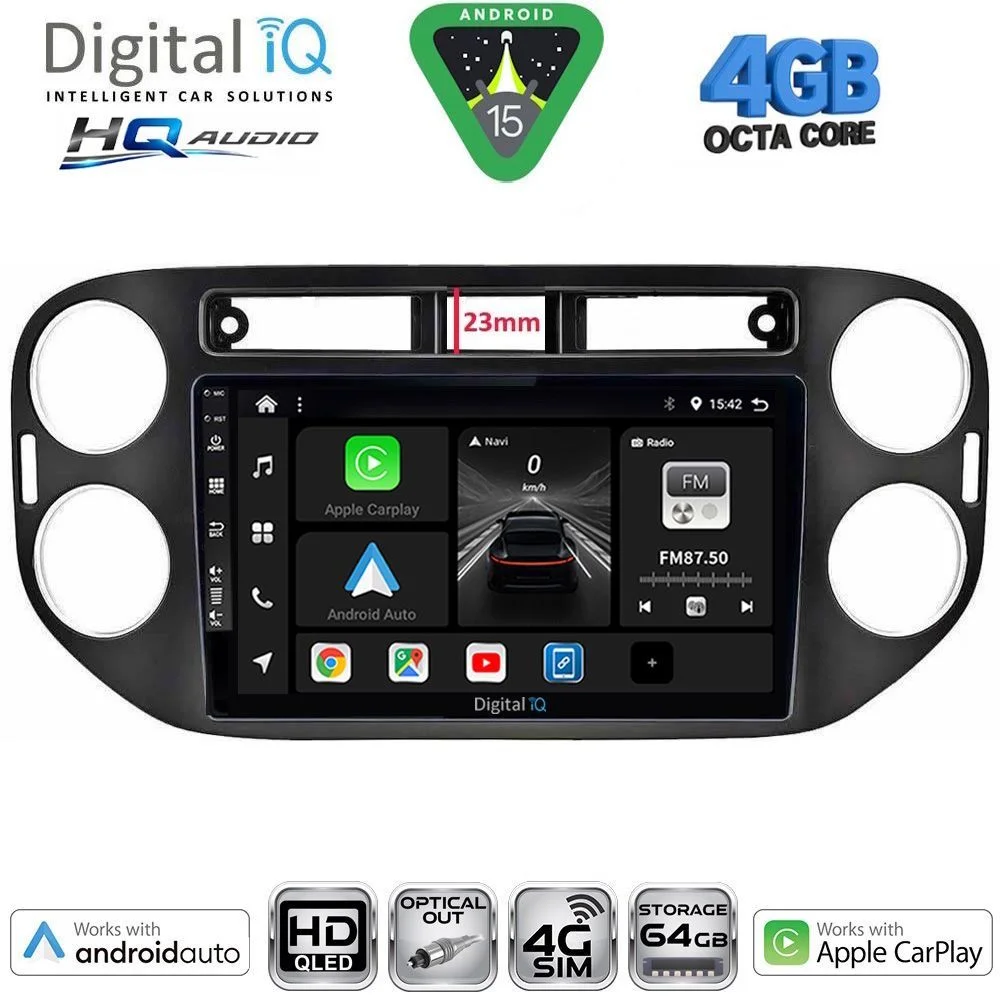 Φωτογραφία προϊόντος: DIGITAL IQ BXK 19760BL_CPAA (9inc) MULTIMEDIA TABLET for VW TIGUAN mod. 2011-2016 (BLACK)