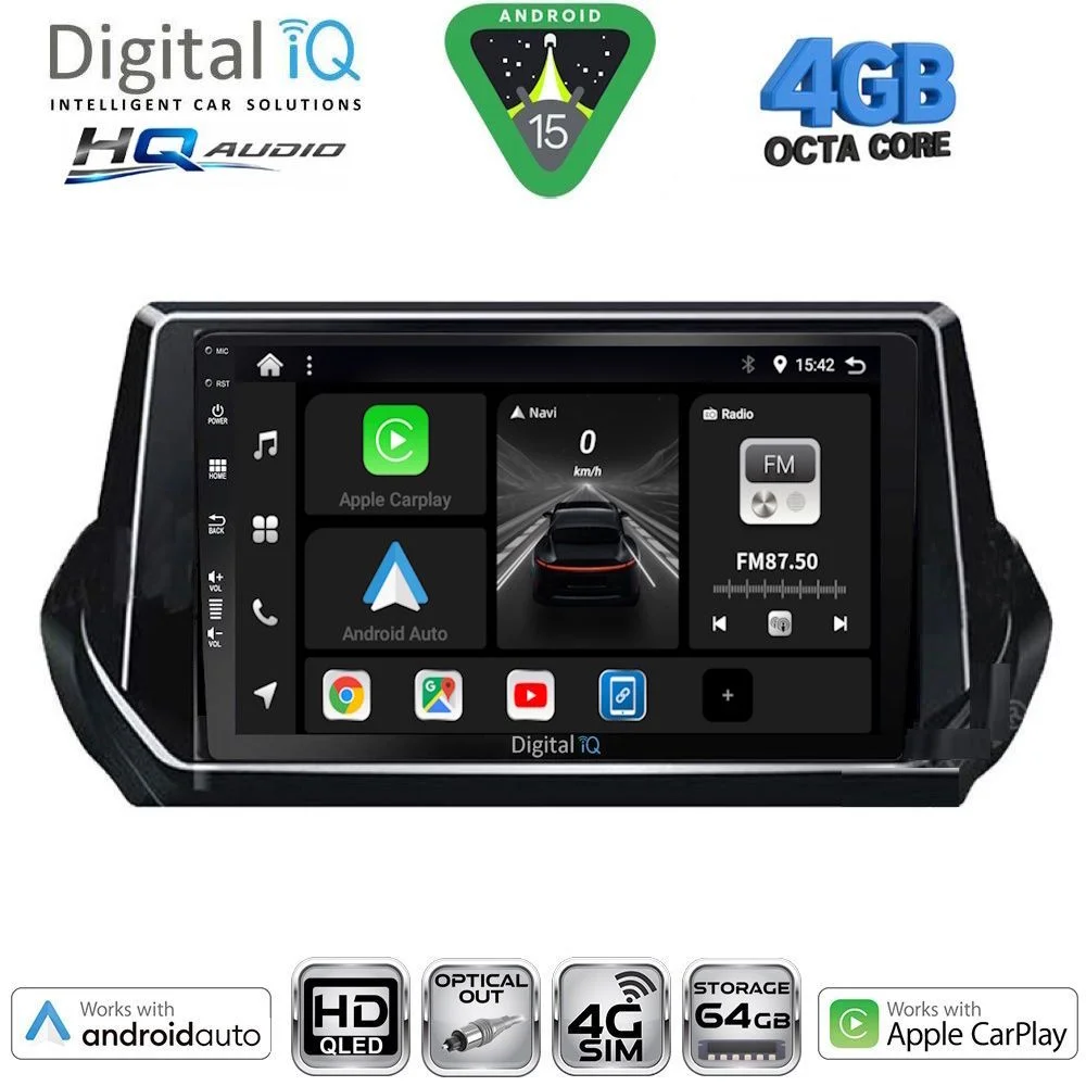 Φωτογραφία προϊόντος: DIGITAL IQ BXK 19509_CPAA (9inc) MULTIMEDIA TABLET for PEUGEOT 208 – 2008 mod. 2021+