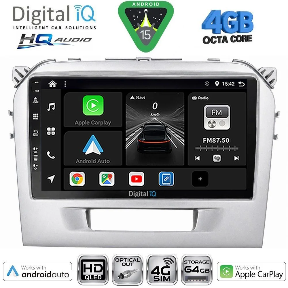 Φωτογραφία προϊόντος: DIGITAL IQ BXK 19697SL_CPAA (9inc) MULTIMEDIA TABLET for SUZUKI VITARA mod. 2016-2025 (SILVER)