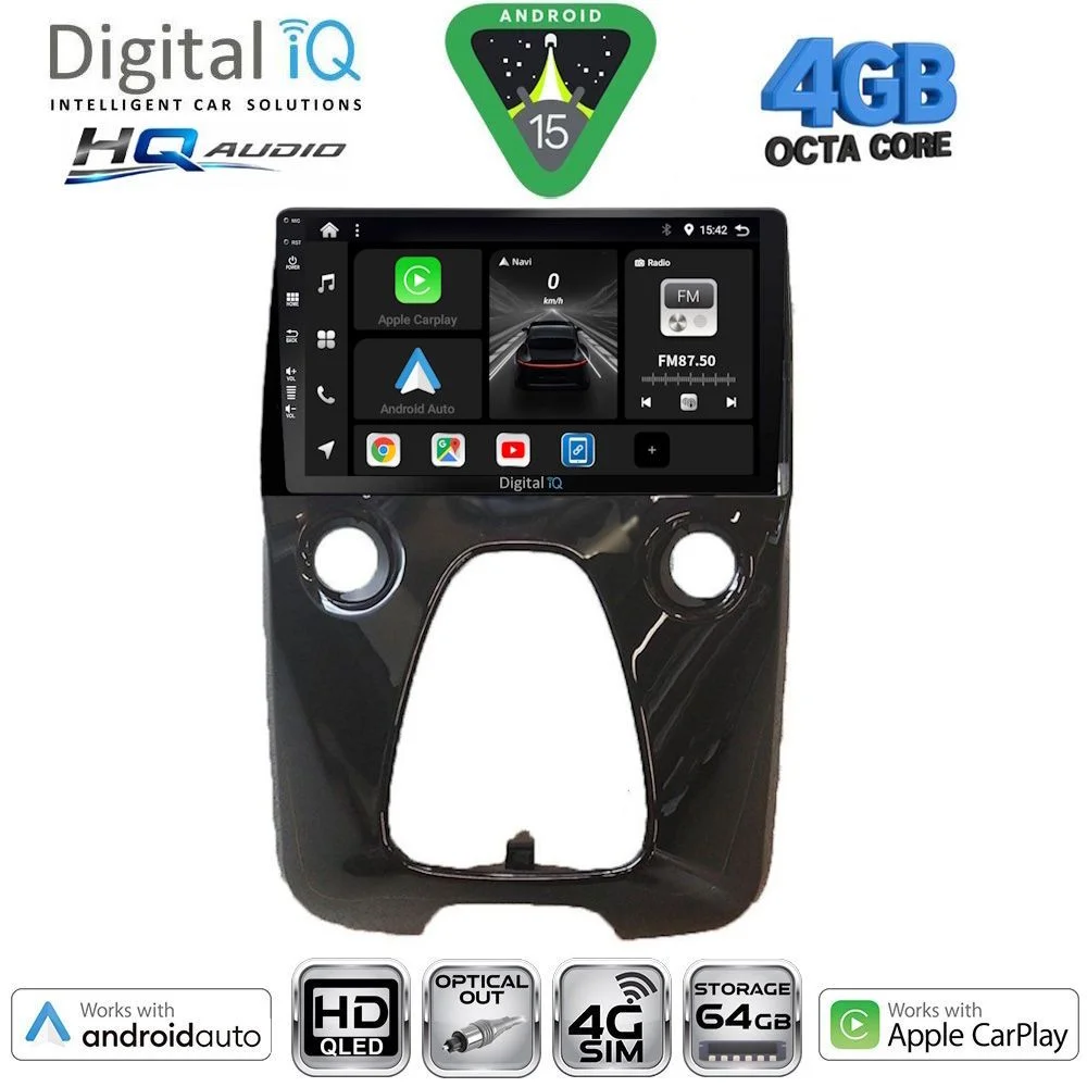 Φωτογραφία προϊόντος: DIGITAL IQ BXK 19708_CPAA A/C (10inc) MULTIMEDIA TABLET for CITROEN C1-PEUGEOT 108-TOYOTA AYGO mod. 2014-2022
