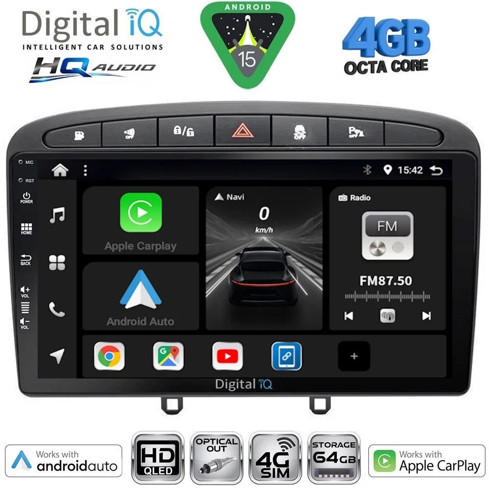 Φωτογραφία προϊόντος: DIGITAL IQ BXK 19513BL_CPAA (9inc) MULTIMEDIA TABLET for PEUGEOT 308 mod.2007-2012 - RCZ mod.2009-2015 (BLACK)