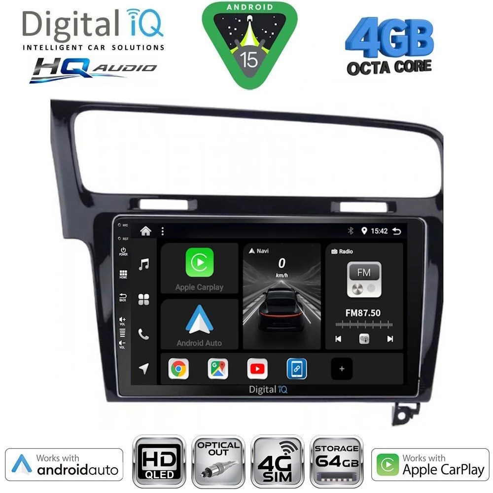 Φωτογραφία προϊόντος: DIGITAL IQ BXK 19747_CPAA (10inc) MULTIMEDIA TABLET for VW GOLF 7 mod. 2013-2020