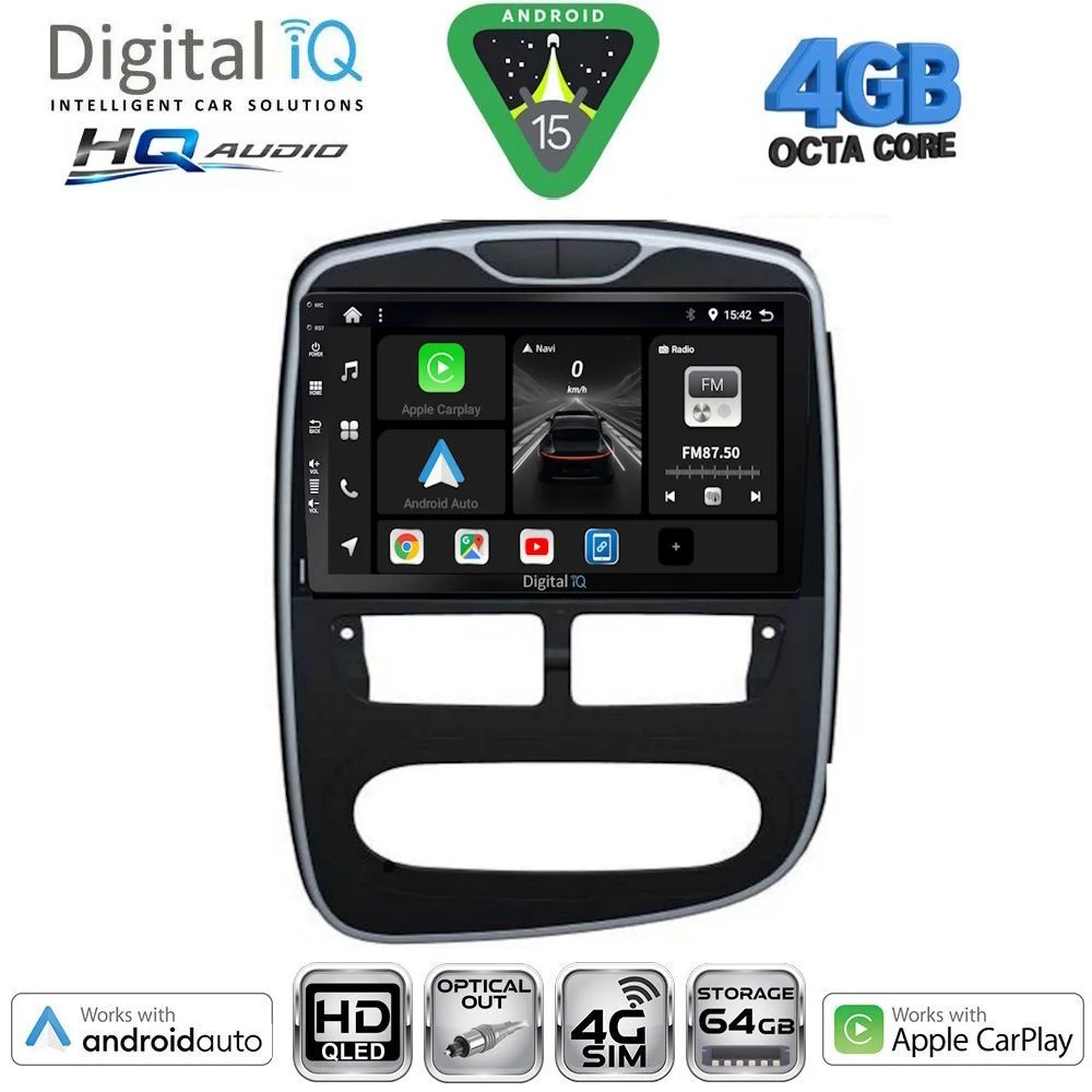 Φωτογραφία προϊόντος: DIGITAL IQ BXK 19544_CPAA (10inc) MULTIMEDIA TABLET for RENAULT CLIO mod. 2012-2015