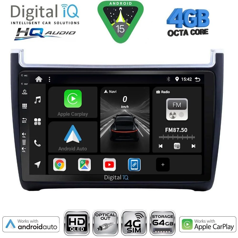 Φωτογραφία προϊόντος: DIGITAL IQ BXK 19757_CPAA (9inc) MULTIMEDIA TABLET for VW POLO mod. 2014-2017