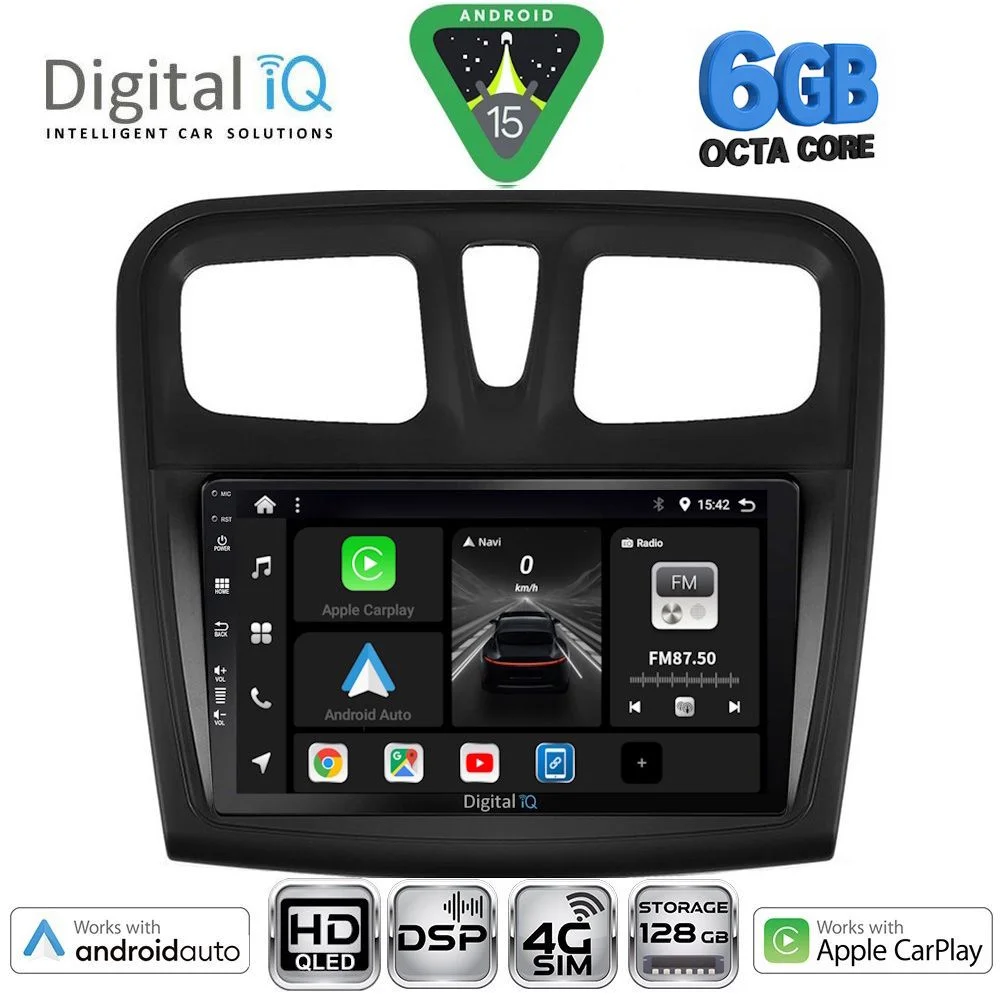 Φωτογραφία προϊόντος: DIGITAL IQ BXF 17108SQ_CPAA (9inc) MULTIMEDIA TABLET for DACIA LOGAN – SANDERO mod. 2012-2019