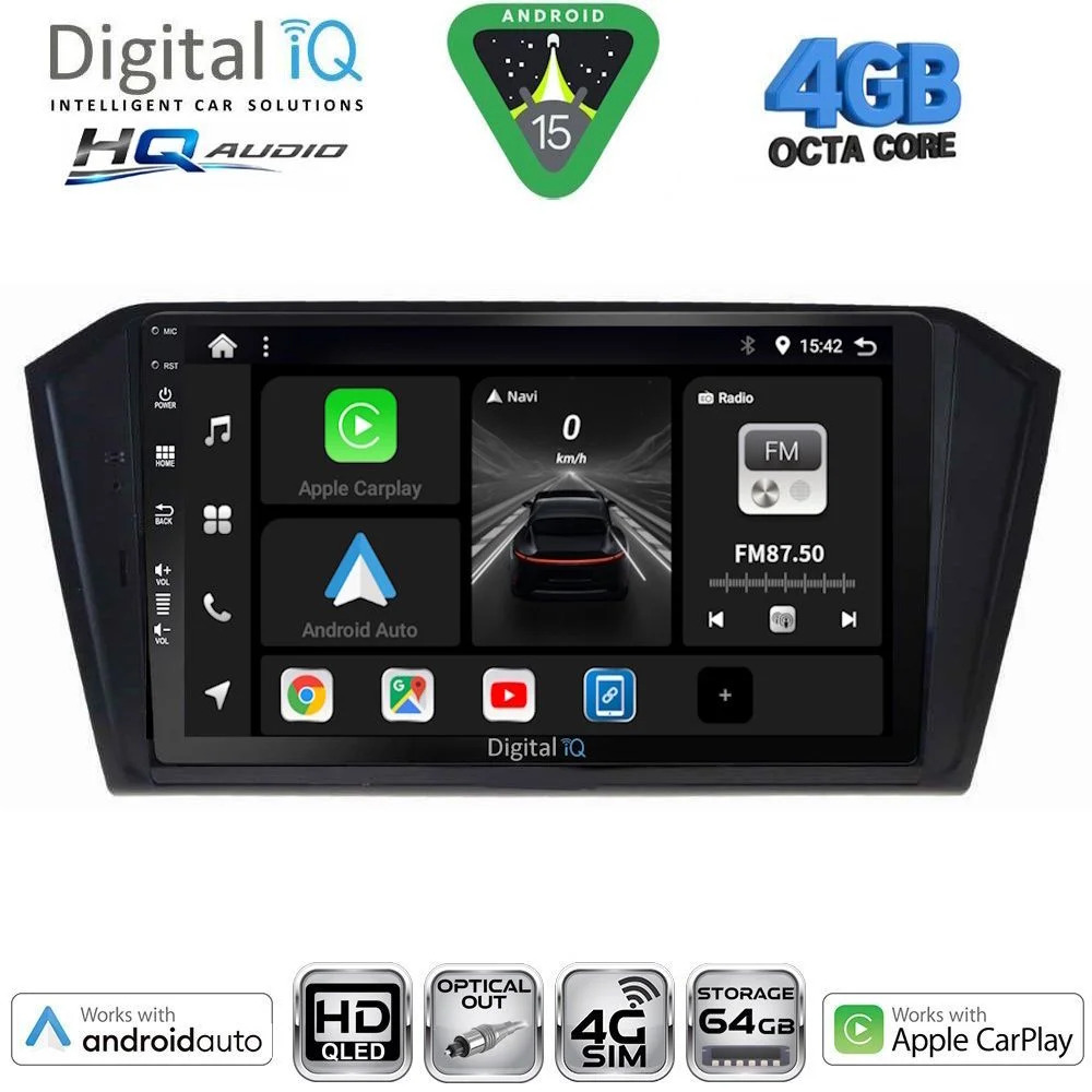 Φωτογραφία προϊόντος: DIGITAL IQ BXK 19750_CPAA (10inc) MULTIMEDIA TABLET for VW PASSAT mod. 2016-2023