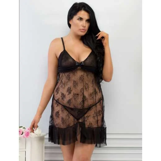 Φωτογραφία προϊόντος: Perfect4u Δαντελένιο Babydoll Για Μεγάλα Μεγέθη
