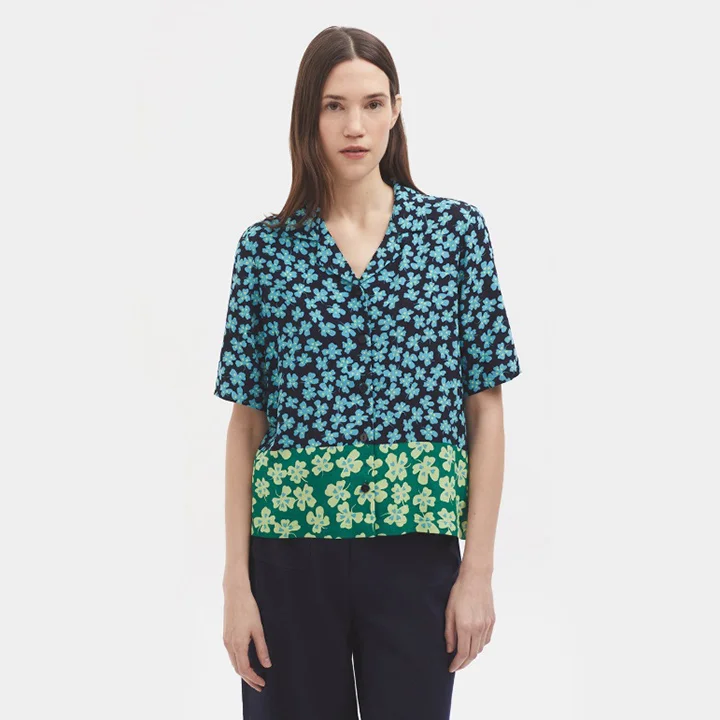Φωτογραφία προϊόντος: Nice Things " Lucky Clovers Print " Pannout Shirt WWU184 134 Navy Floral