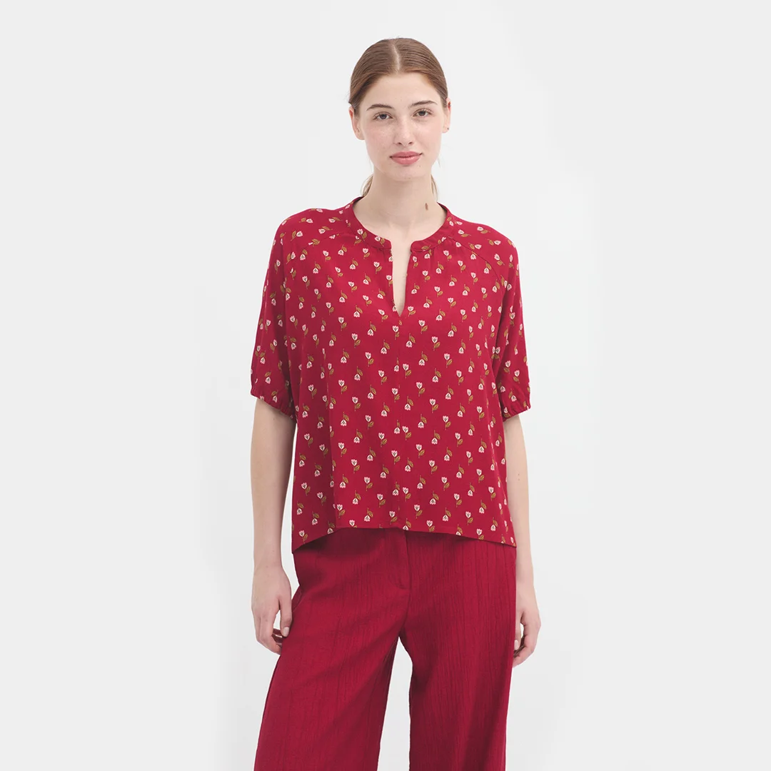 Φωτογραφία προϊόντος: Nice Things "Little Samoa Print" Top WWU020 252 Red