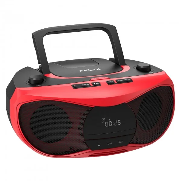 Φωτογραφία προϊόντος: FELIX Φορητό Ράδιο/CD/MP3/USB Player Με Bluetooth FCD-3918/RED