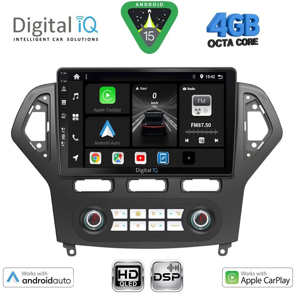 Φωτογραφία προϊόντος: DIGITAL IQ BXF 17162_CPAA CLIMA (10inc) MULTIMEDIA TABLET for FORD MONDEO mod. 2007-2011