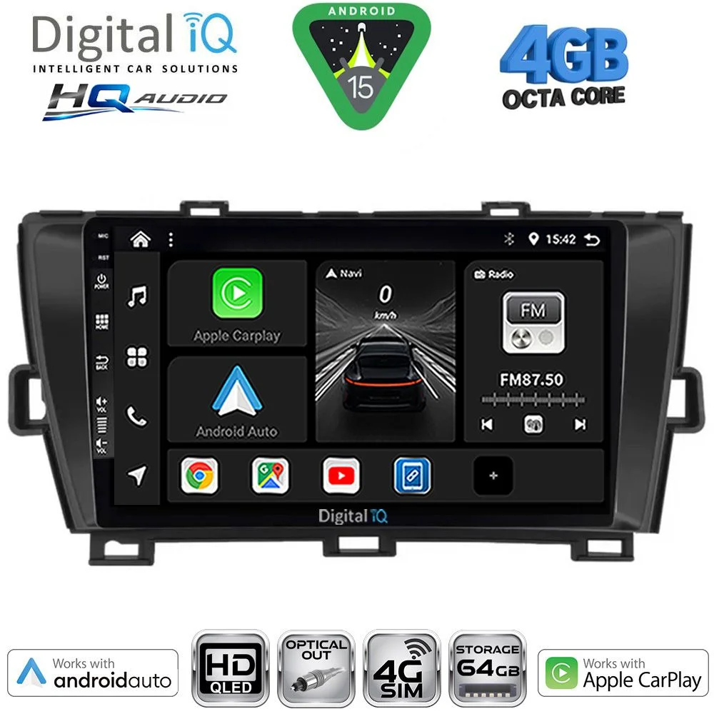 Φωτογραφία προϊόντος: DIGITAL IQ BXK 19726BL_CPAA (9inc) MULTIMEDIA TABLET for TOYOTA PRIUS mod. 2009-2015 (BLACK)