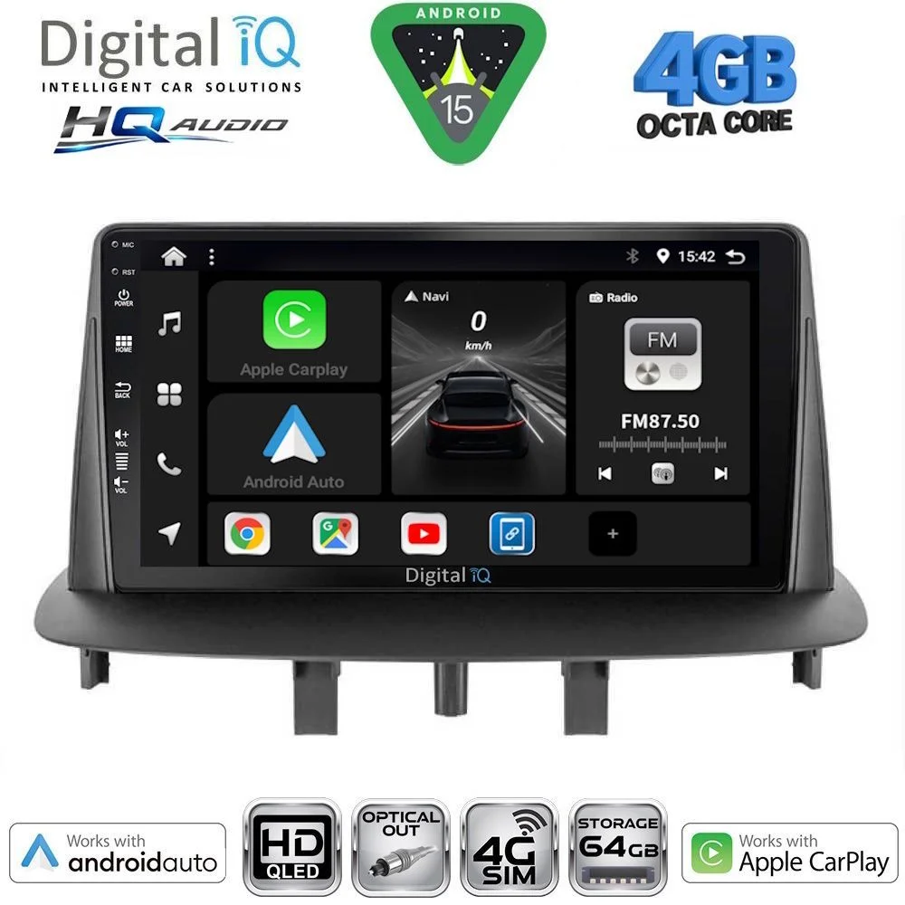 Φωτογραφία προϊόντος: DIGITAL IQ BXK 19556_CPAA (9inc) MULTIMEDIA TABLET for RENAULT MEGANE 3 mod. 2009-2016
