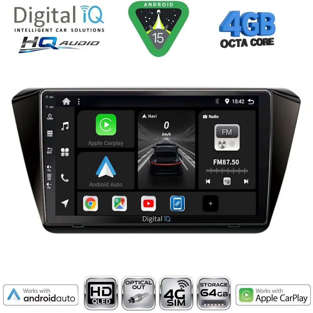 Φωτογραφία προϊόντος: DIGITAL IQ BXK 19605_CPAA (10inc) MULTIMEDIA TABLET for SKODA SUPERB mod. 2015-2023