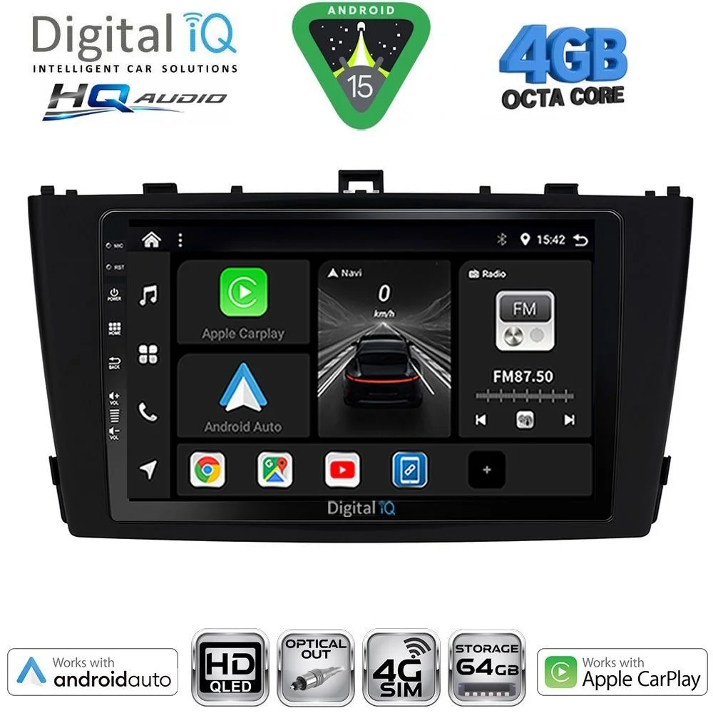 Φωτογραφία προϊόντος: DIGITAL IQ BXK 19705BL_CPAA (9inc) MULTIMEDIA TABLET for TOYOTA AVENSIS (T27) mod. 2009-2015 (BLACK)