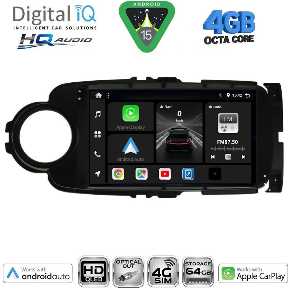 Φωτογραφία προϊόντος: DIGITAL IQ BXK 19737BL_CPAA (9inc) MULTIMEDIA TABLET for TOYOTA YARIS mod. 2011-2015 (BLACK)