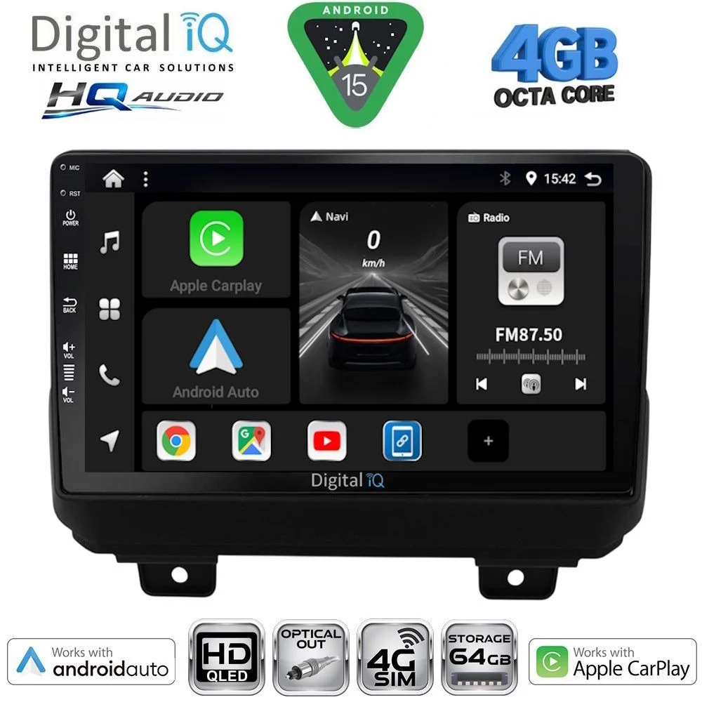 Φωτογραφία προϊόντος: DIGITAL IQ BXK 19298_CPAA (9inc) MULTIMEDIA TABLET for JEEP WRANGLER mod. 2018-2026