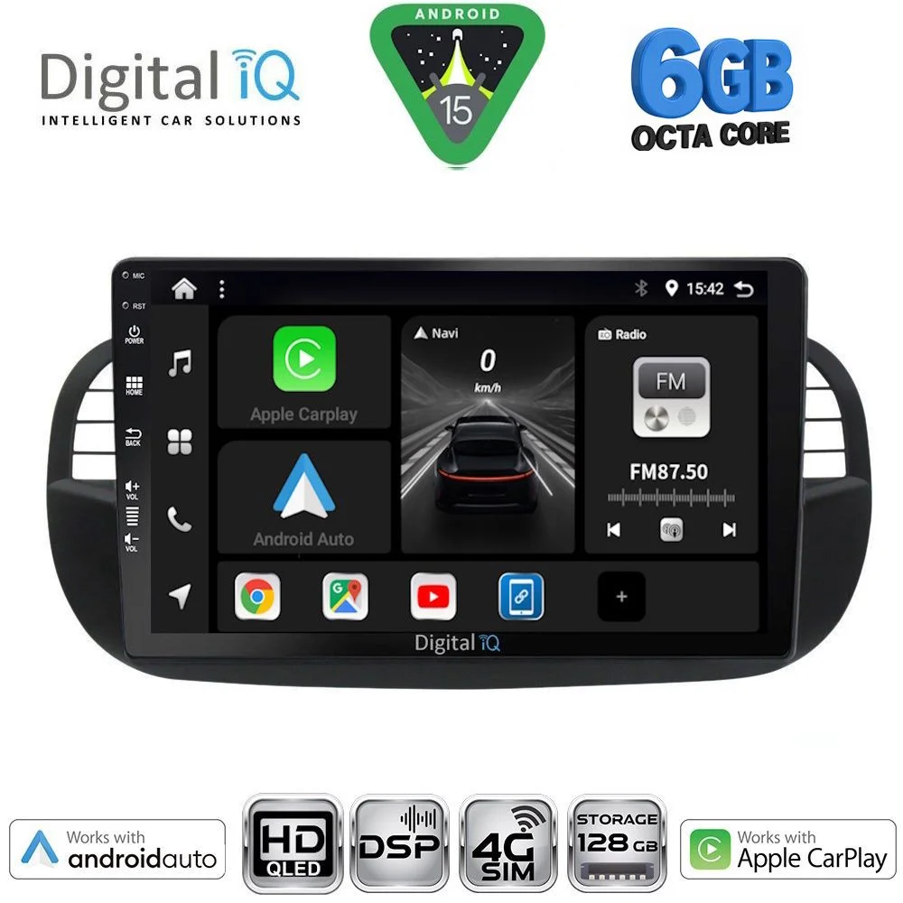 Φωτογραφία προϊόντος: DIGITAL IQ BXF 17130BL_CPAA (9inc) MULTIMEDIA TABLET for FIAT 500 mod. 2007-2015 (BLACK)
