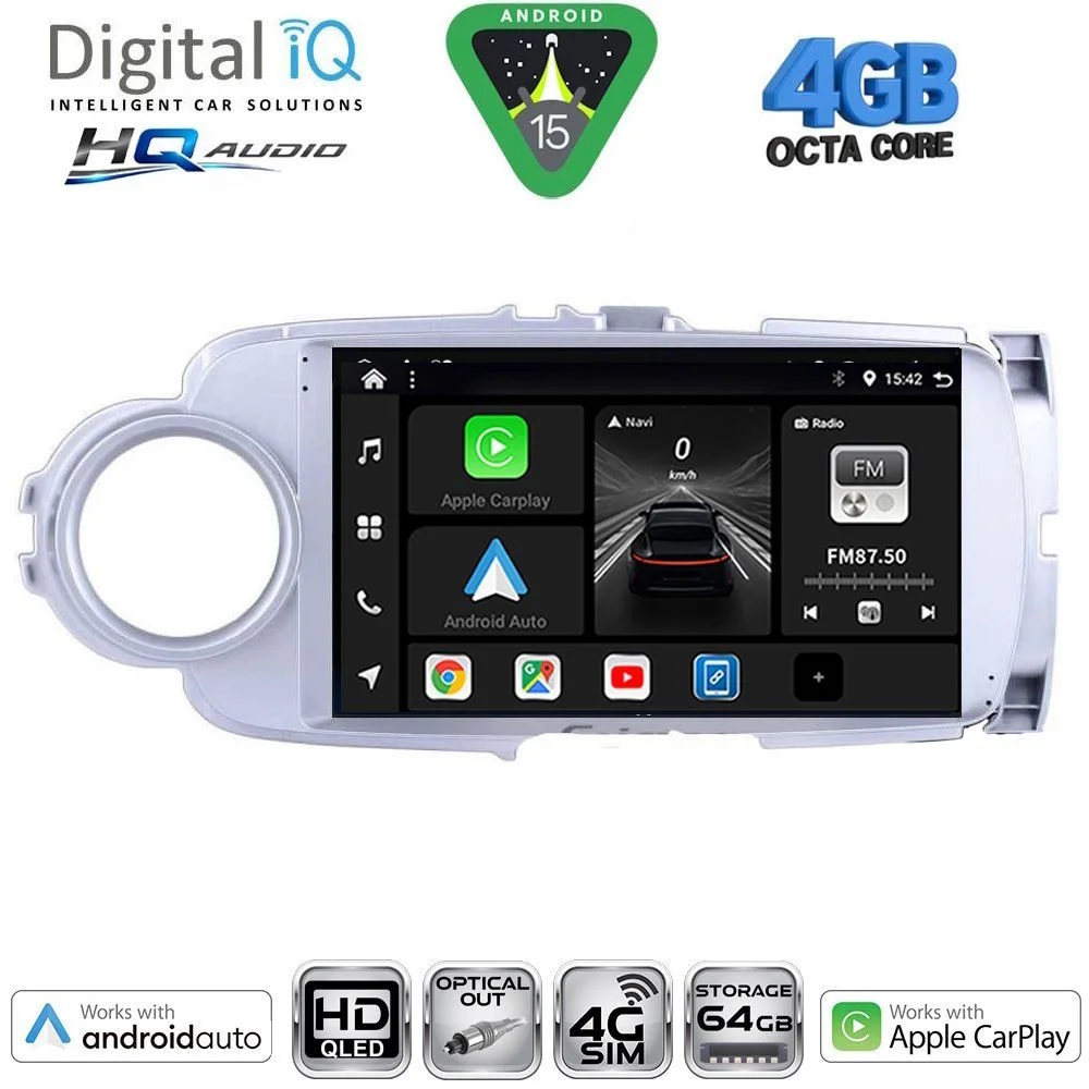 Φωτογραφία προϊόντος: DIGITAL IQ BXK 19737SL_CPAA (9inc) MULTIMEDIA TABLET for TOYOTA YARIS mod. 2011-2015 (SILVER)