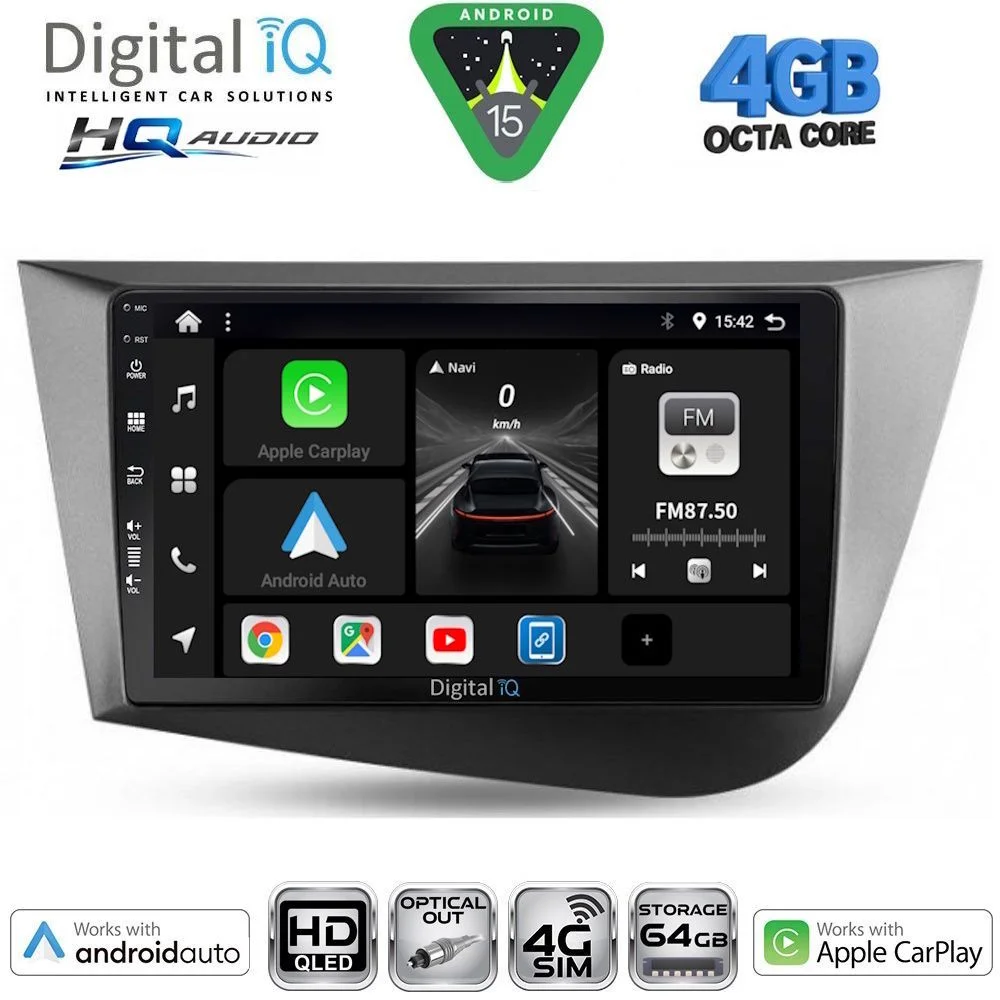 Φωτογραφία προϊόντος: DIGITAL IQ BXK 19574_CPAA (9inc) MULTIMEDIA TABLET for SEAT LEON mod. 2005-2012