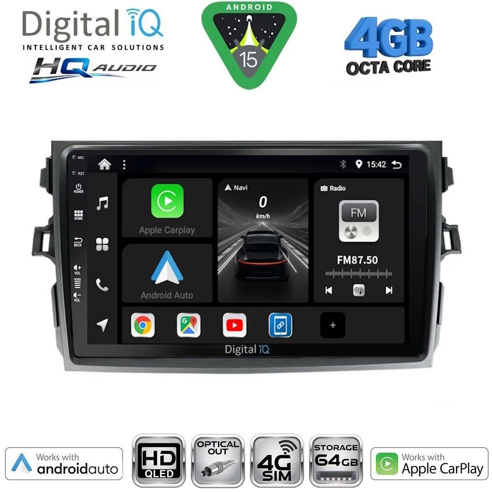 Φωτογραφία προϊόντος: DIGITAL IQ BXK 19713_CPAA (9inc) MULTIMEDIA TABLET for TOYOTA COROLLA 4D mod. 2006-2012