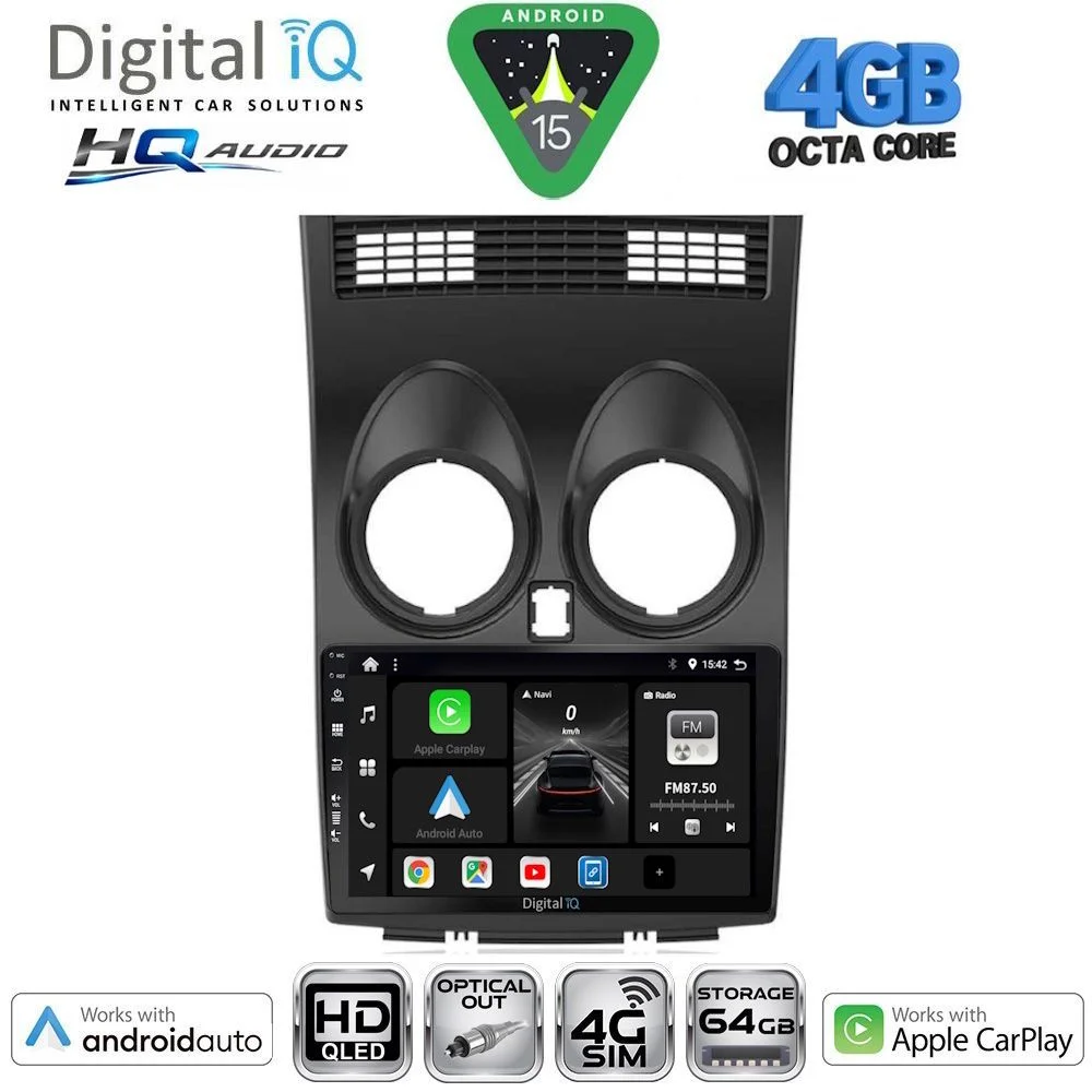 Φωτογραφία προϊόντος: DIGITAL IQ BXK 19466_CPAA (9inc) MULTIMEDIA TABLET for NISSAN QASHQAI mod. 2007-2014