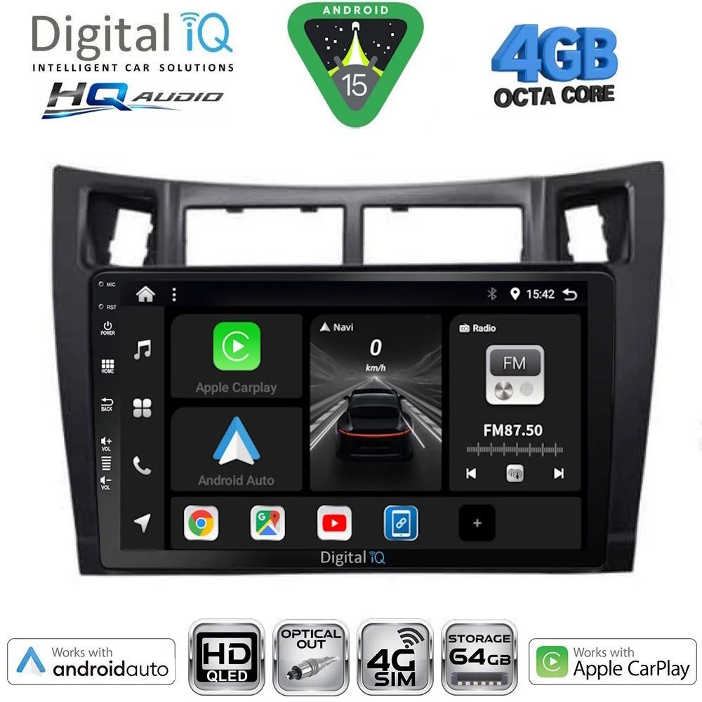 Φωτογραφία προϊόντος: DIGITAL IQ BXK 19736BL_CPAA (9inc) MULTIMEDIA TABLET for TOYOTA YARIS mod. 2006-2011 (BLACK)