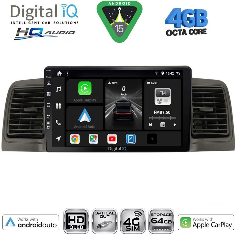 Φωτογραφία προϊόντος: DIGITAL IQ BXK 19712GR_CPAA (9inc) MULTIMEDIA TABLET for TOYOTA COROLLA mod. 2001-2006 (GREY)