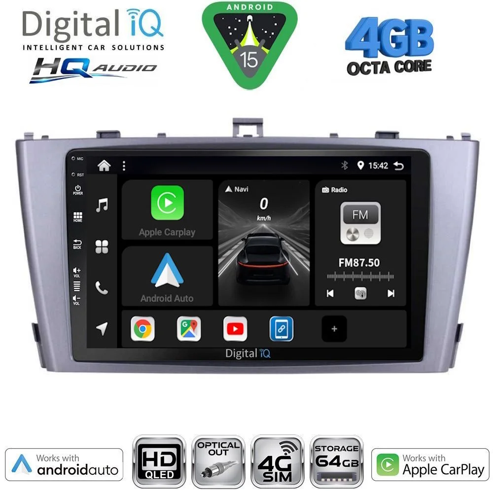 Φωτογραφία προϊόντος: DIGITAL IQ BXK 19705SL_CPAA (9inc) MULTIMEDIA TABLET for TOYOTA AVENSIS (T27) mod. 2009-2015 (SILVER)