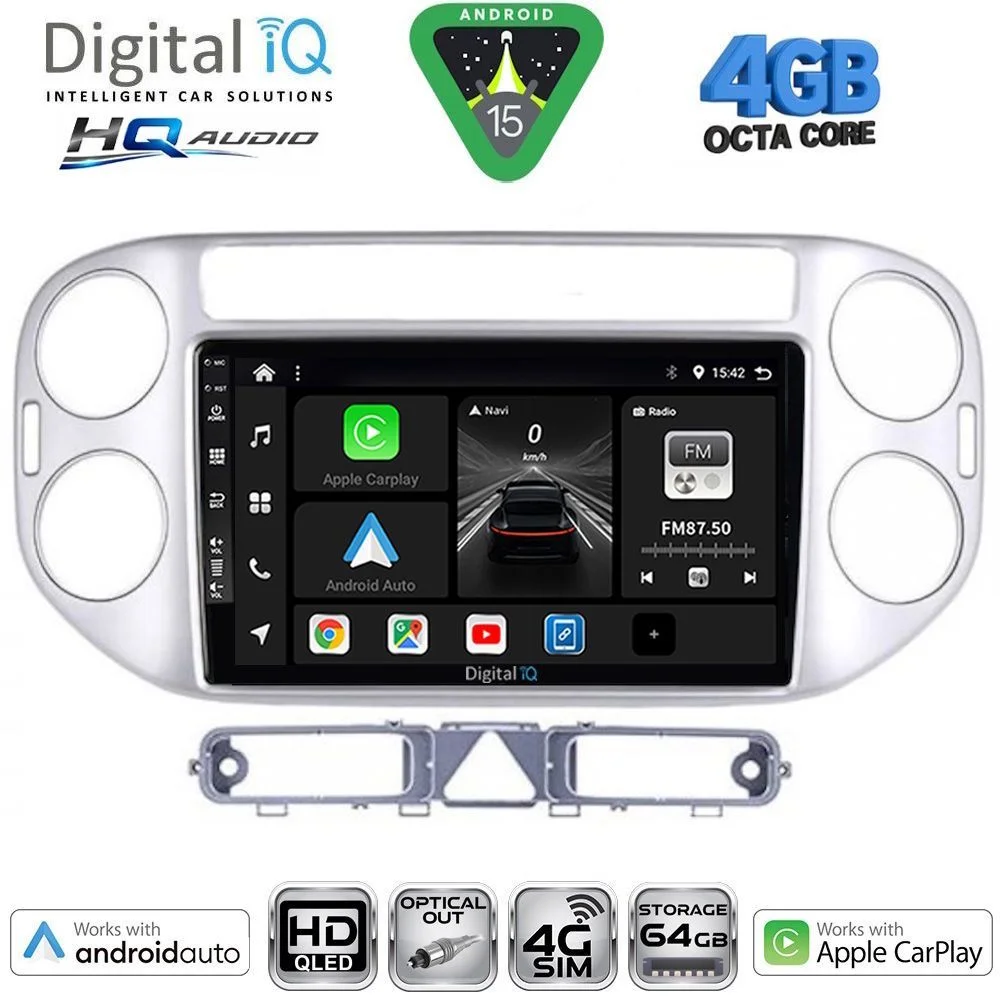 Φωτογραφία προϊόντος: DIGITAL IQ BXK 19759SL_CPAA (9inc) MULTIMEDIA TABLET for VW TIGUAN mod. 2004-2011 (SILVER)