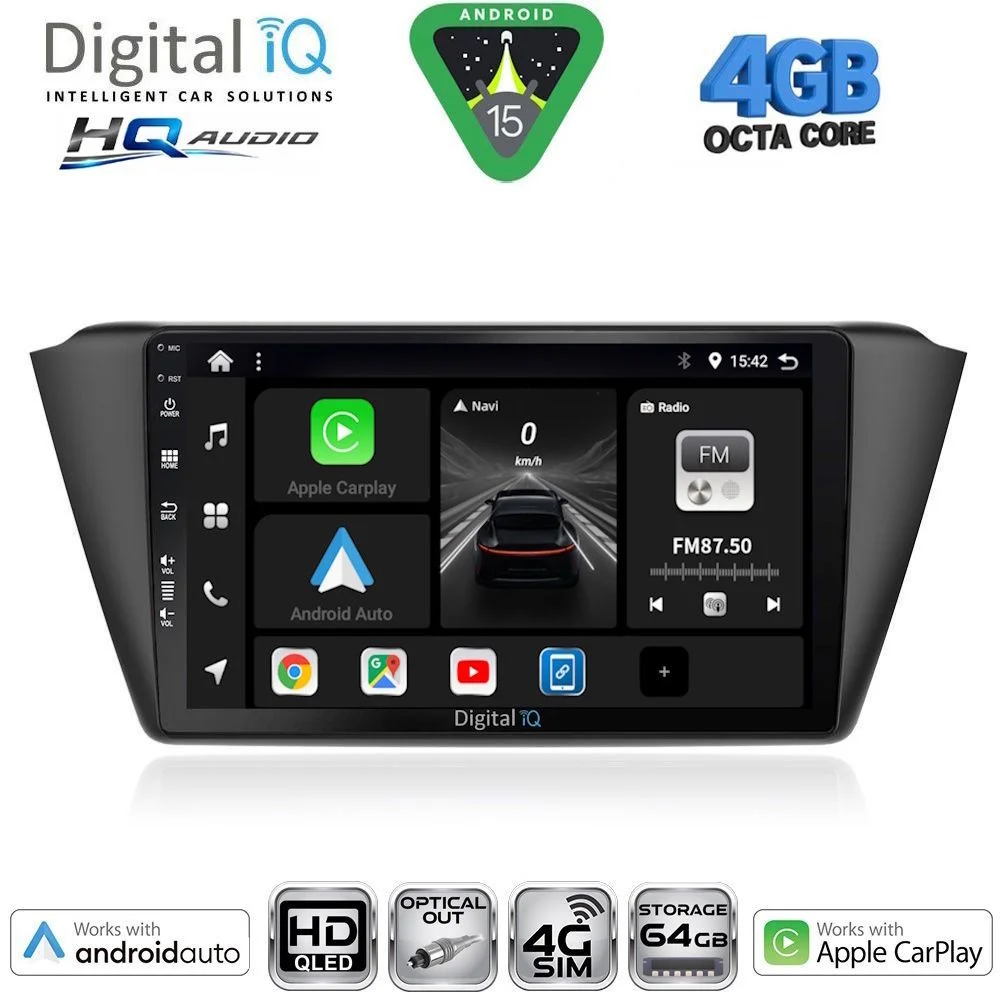 Φωτογραφία προϊόντος: DIGITAL IQ BXK 19582_CPAA (9inc) MULTIMEDIA TABLET for SKODA FABIA mod. 2015-2022