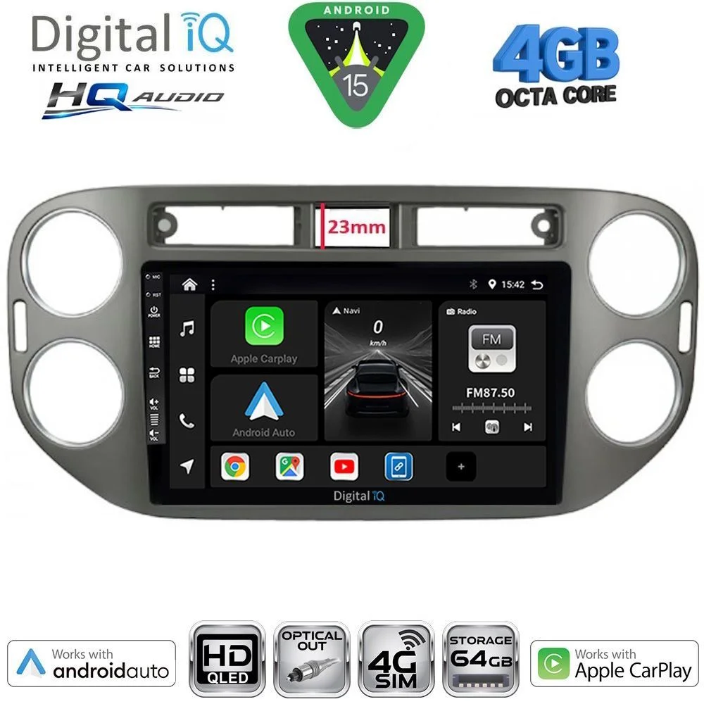 Φωτογραφία προϊόντος: DIGITAL IQ BXK 19760GR_CPAA (9inc) MULTIMEDIA TABLET for VW TIGUAN mod. 2011-2016 (GREY)