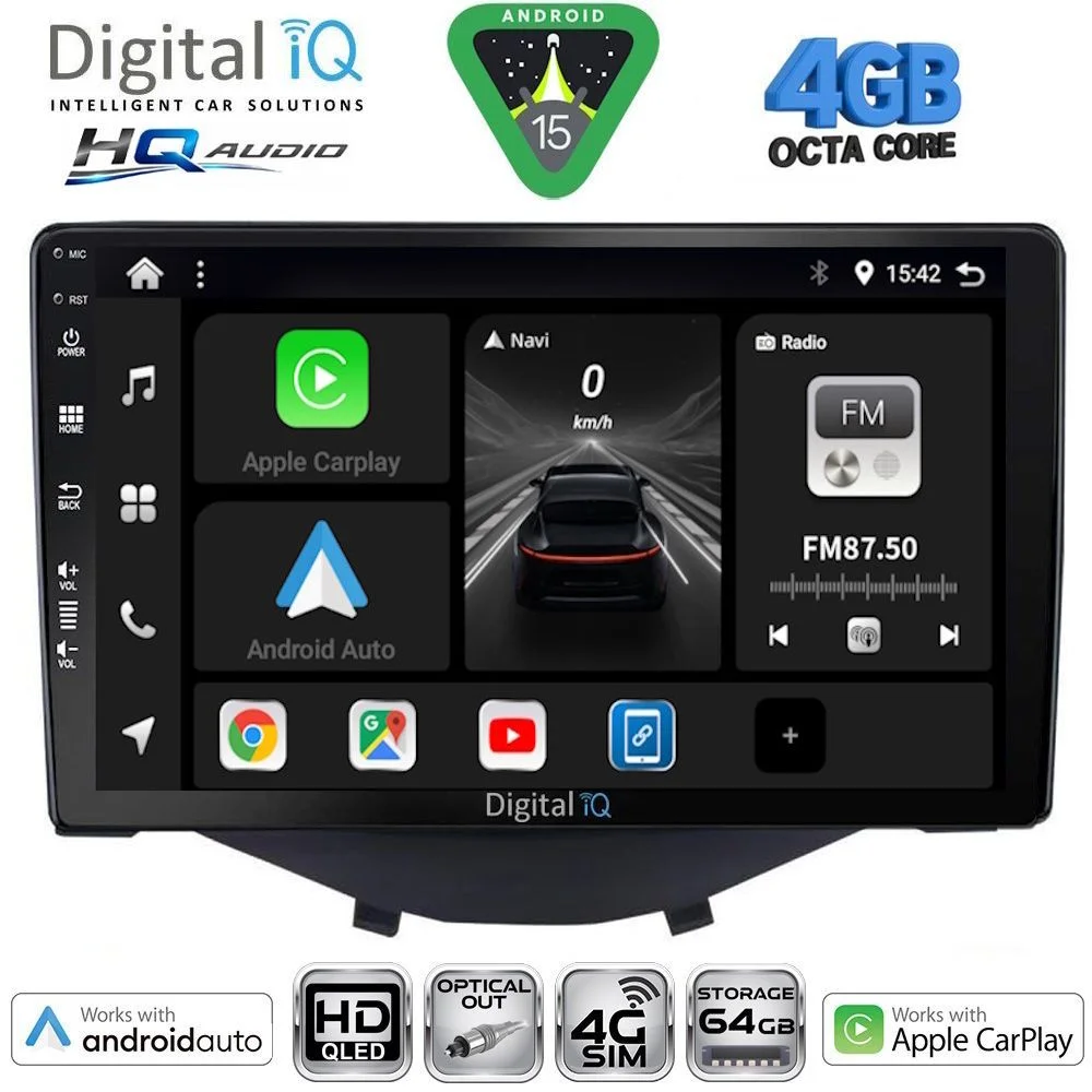 Φωτογραφία προϊόντος: DIGITAL IQ BXK 19715_CPAA CLIMA-A/C (9inc) MULTIMEDIA TABLET for CITROEN C1-PEUGEOT 108-TOYOTA AYGO mod. 2014-2022