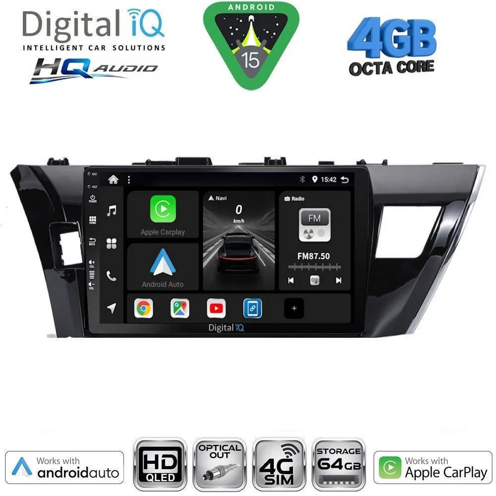 Φωτογραφία προϊόντος: DIGITAL IQ BXK 19714SM_CPAA (10inc) MULTIMEDIA TABLET for TOYOTA COROLLA mod. 2013-2016