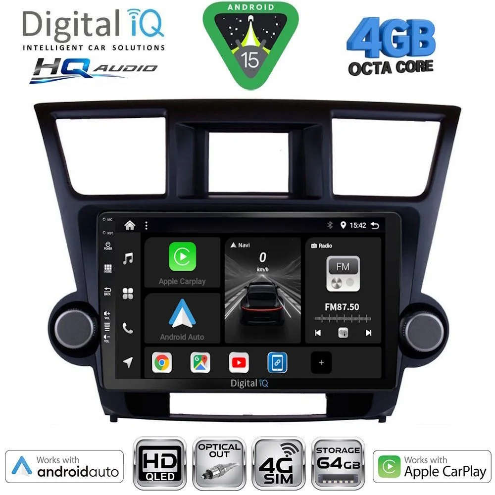 Φωτογραφία προϊόντος: DIGITAL IQ BXK 19719_CPAA (10inc) MULTIMEDIA TABLET for TOYOTA HIGHLANDER mod. 2008-2015