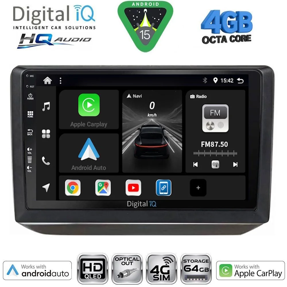 Φωτογραφία προϊόντος: DIGITAL IQ BXK 19581_CPAA (10inc) MULTIMEDIA TABLET for SKODA FABIA mod. 2008-2014