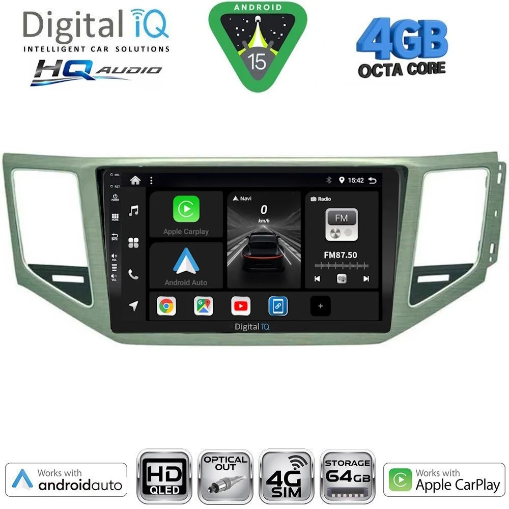 Φωτογραφία προϊόντος: DIGITAL IQ BXK 19745SL_CPAA (10inc) MULTIMEDIA TABLET for VW GOLF SPORTSVAN mod. 2014-2021 (SILVER)