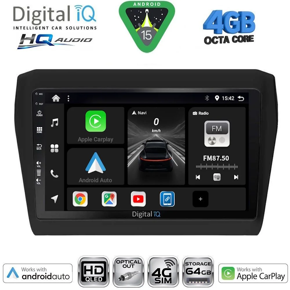 Φωτογραφία προϊόντος: DIGITAL IQ BXK 19686_CPAA (9inc) MULTIMEDIA TABLET for SUZUKI SWIFT mod. 2017-2026