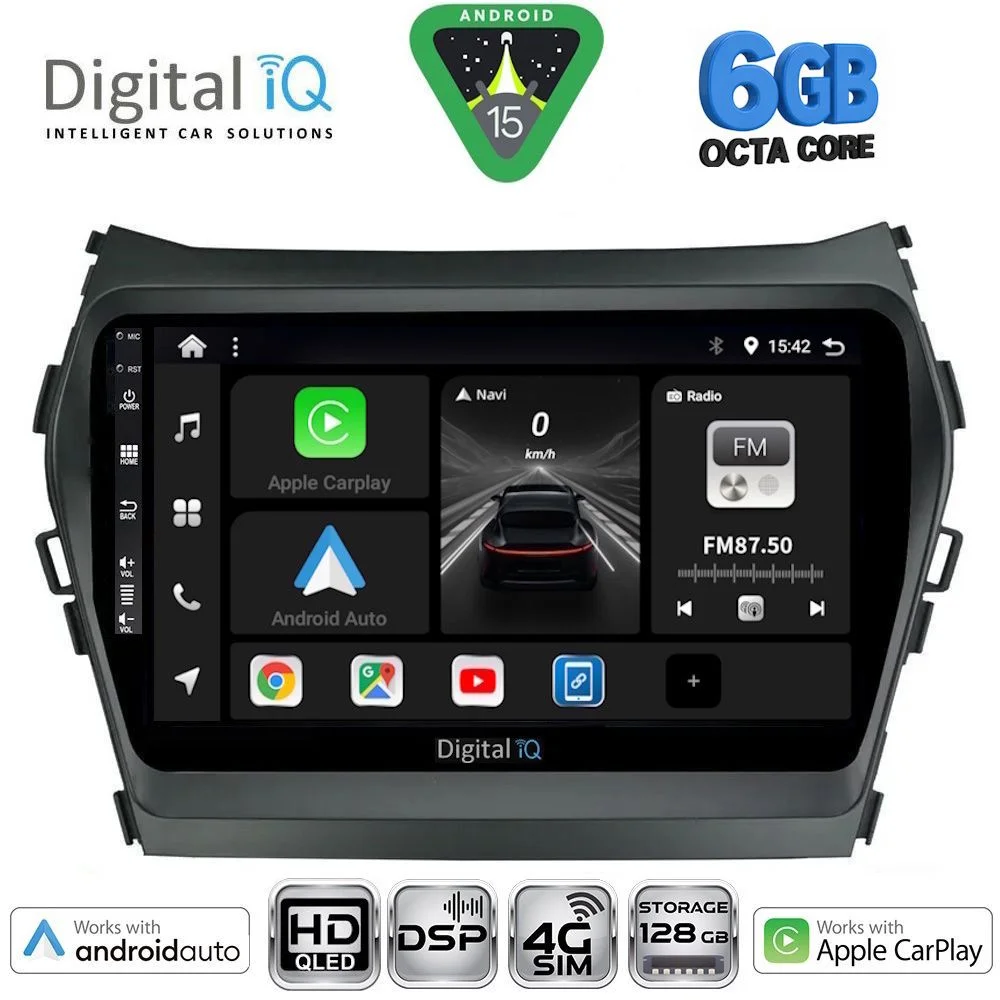 Φωτογραφία προϊόντος: DIGITAL IQ BXF 17238_CPAA (9inc) MULTIMEDIA TABLET for HYUNDAI IX45 - SANTA FE mod. 2013-2017