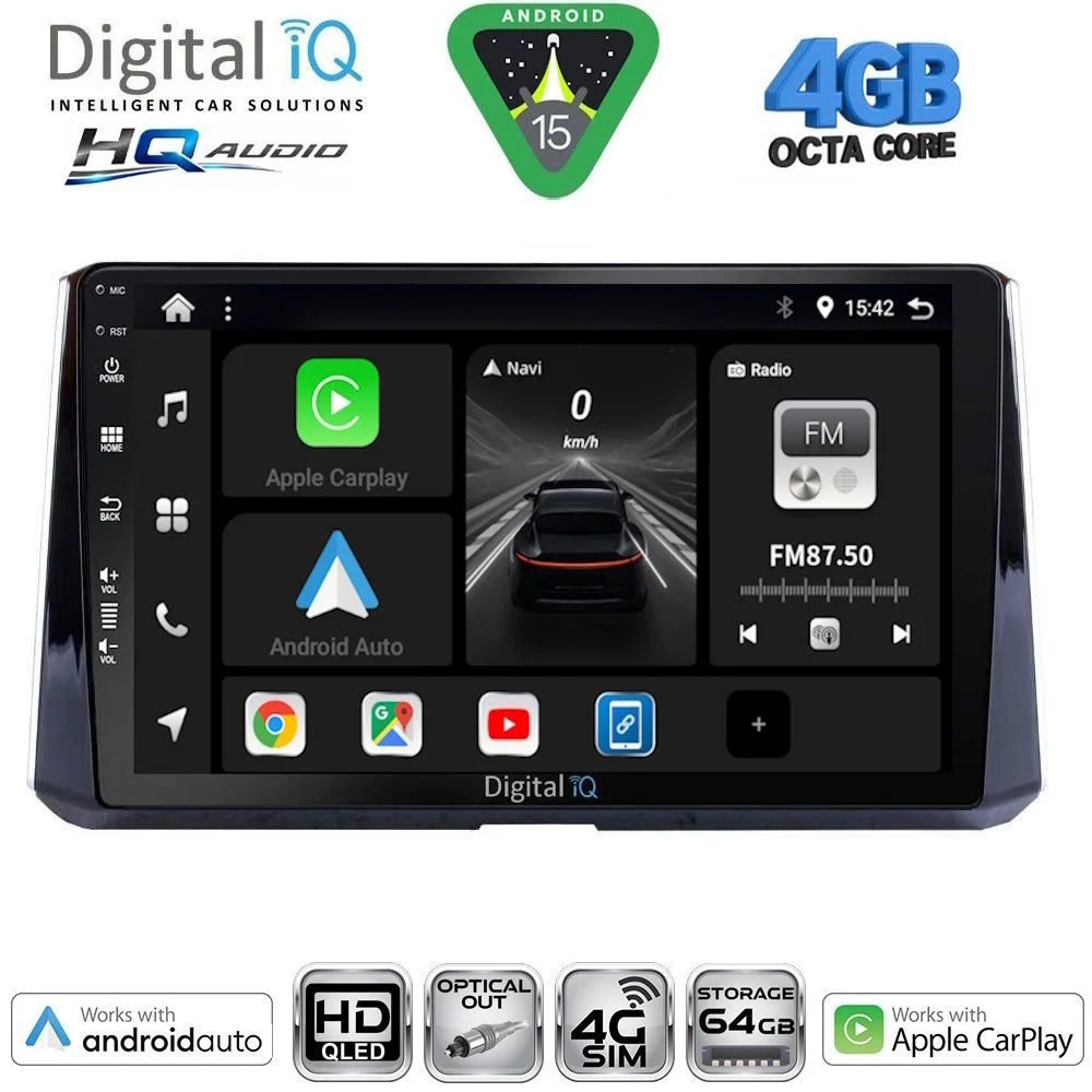 Φωτογραφία προϊόντος: DIGITAL IQ BXK 19716_CPAA (10inc) MULTIMEDIA TABLET for TOYOTA COROLLA mod. 2019-2026
